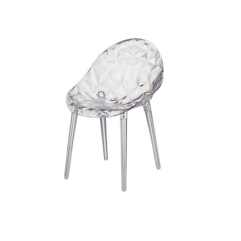 Minimalist Square Acrylic Four-Leg Chair