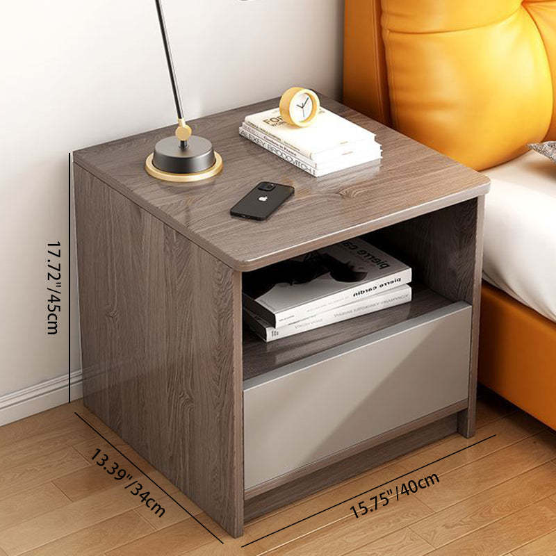 Minimalist Density Panel 1-Drawer Nightstand — D