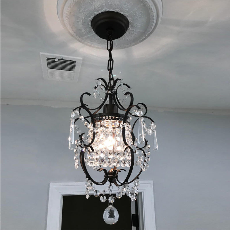 Traditional Luxury Iron Crystal Pendant Light