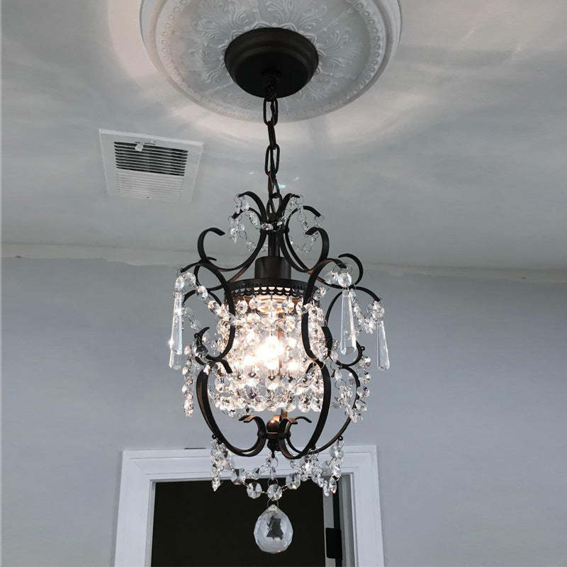 Traditional Luxury Iron Crystal Pendant Light