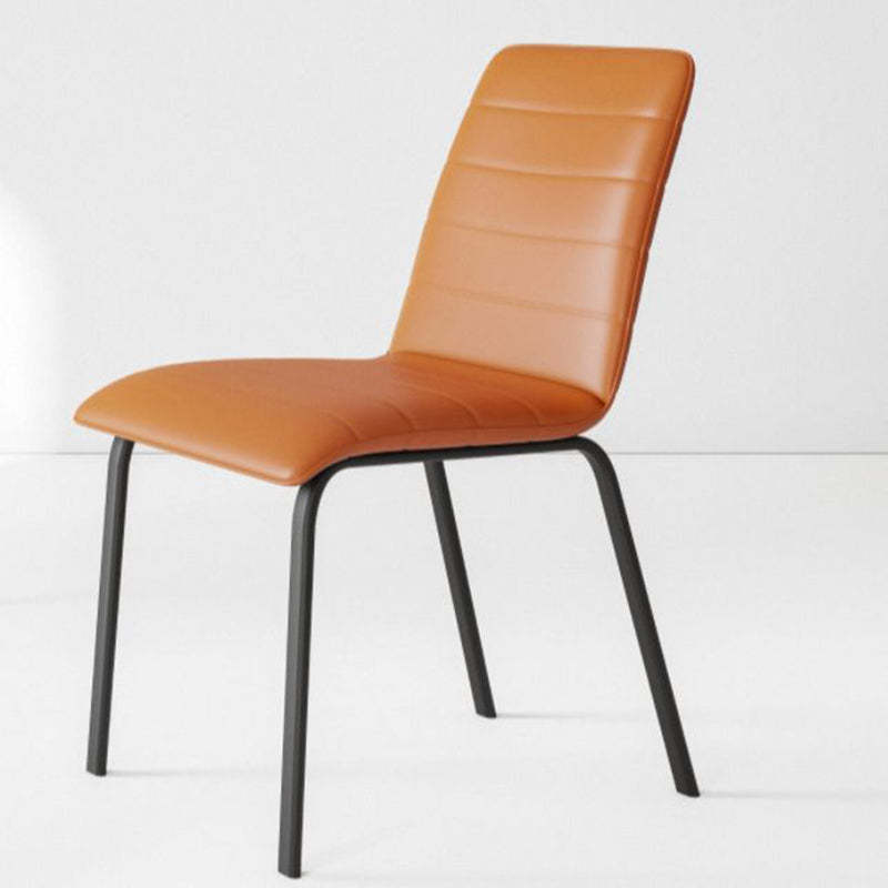 Minimalist striped gray dining chairs & benches, Lighom — Orange