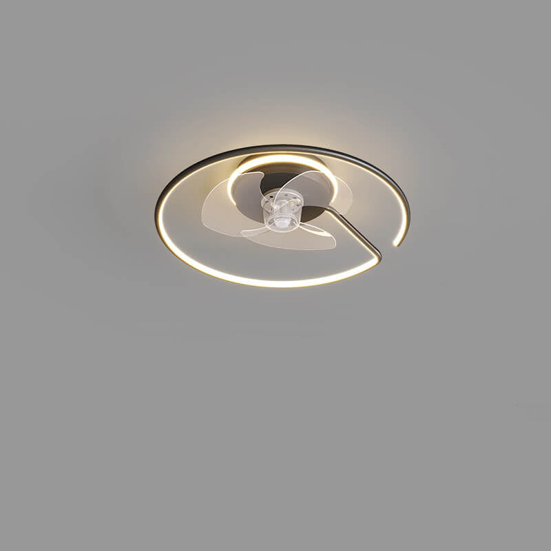 Minimalist Ring Flush Mount Ceiling Fan Light