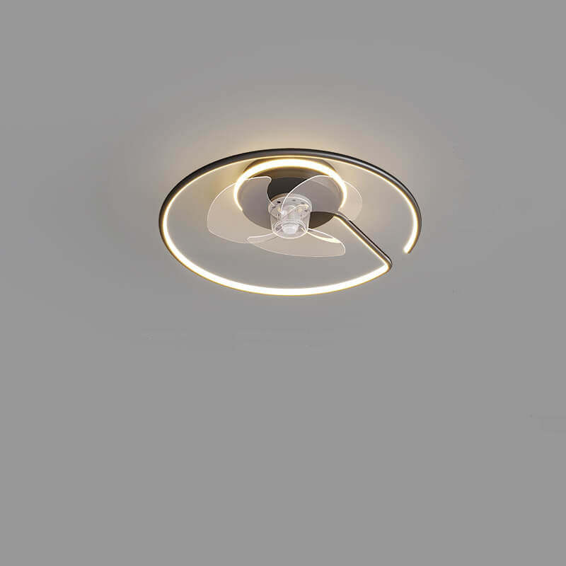 Minimalist Ring Flush Mount Ceiling Fan Light