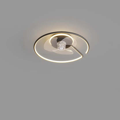Minimalist Ring Flush Mount Ceiling Fan Light