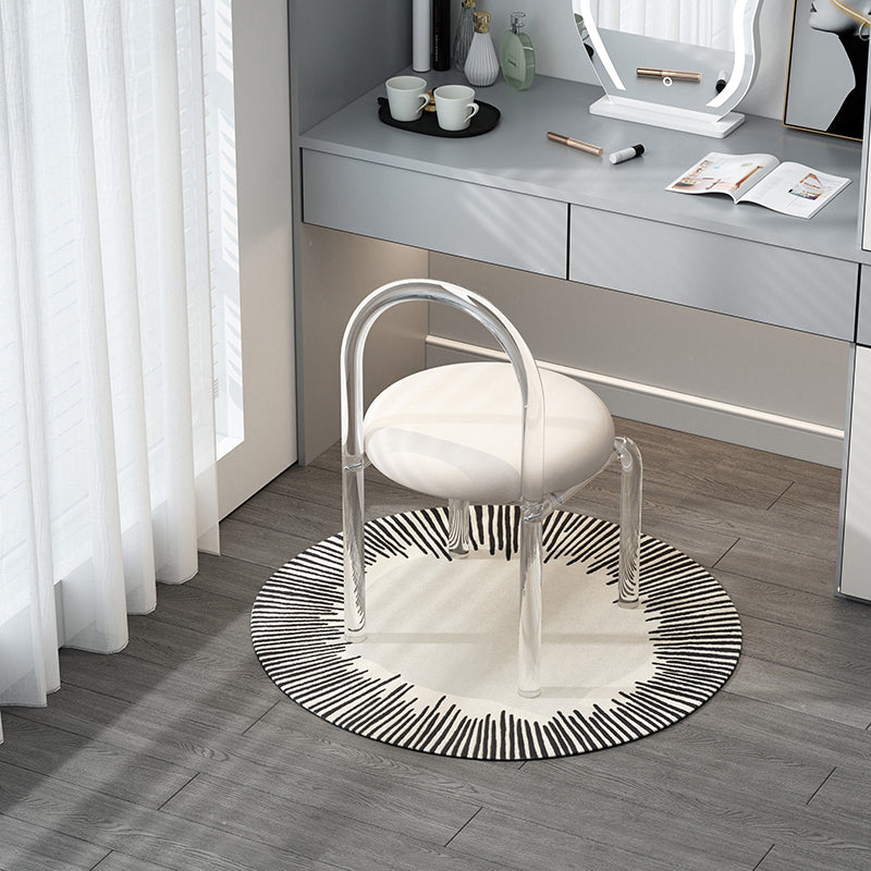Minimalist Fabric Acrylic Vanity Stool