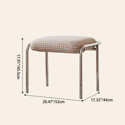 Scandinavian Backless Upholstered Vanity Stool
