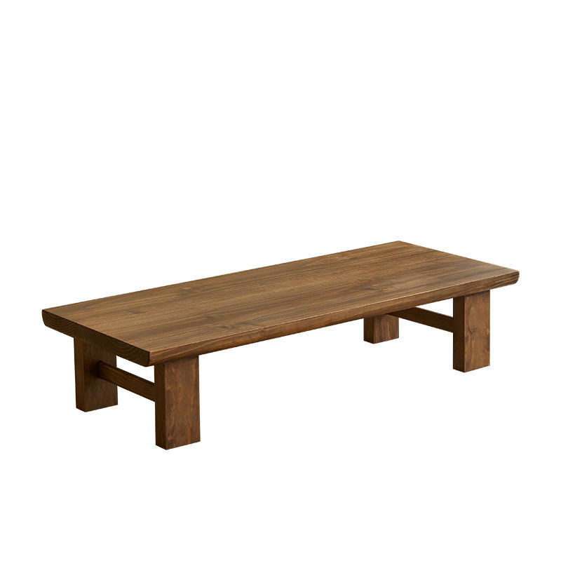 Japanese Wood 4-Leg Rectangular Coffee Table