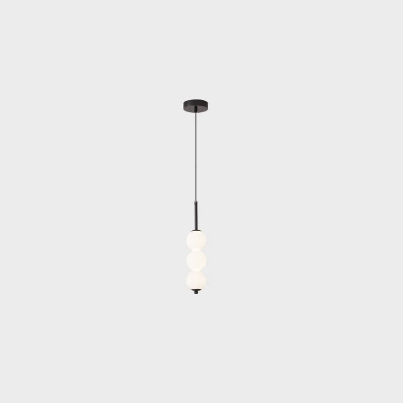 Nordic Brass Spherical Glass Strip LED Pendant Light