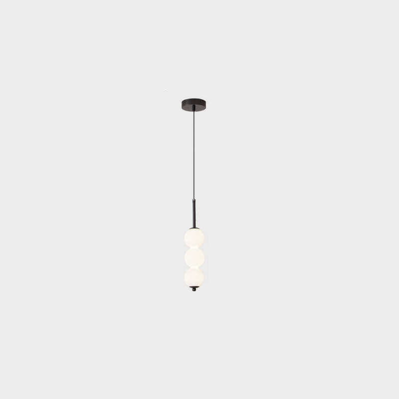 Nordic Brass Spherical Glass Strip LED Pendant Light