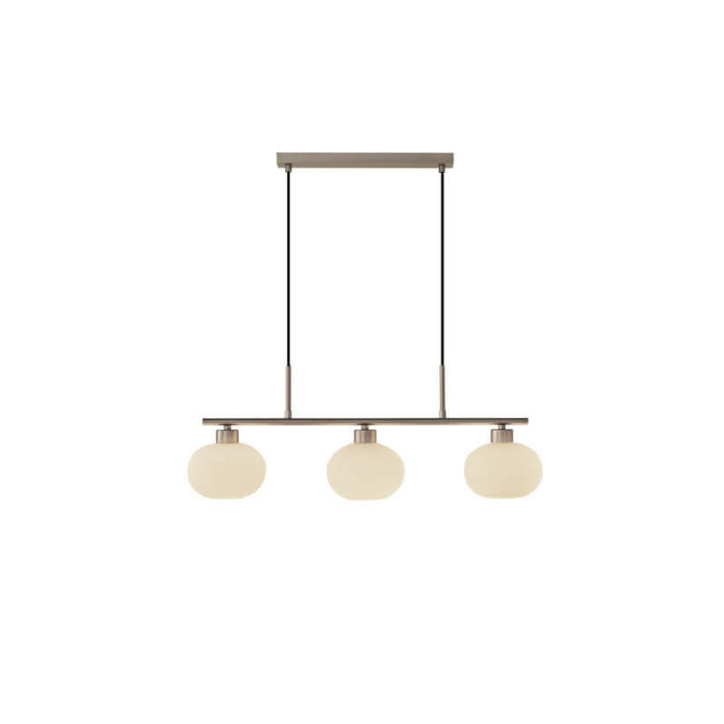 Japanese dome luxe white glass chandeliers — Warm White (3000K) / 220V-240V (UK/AU