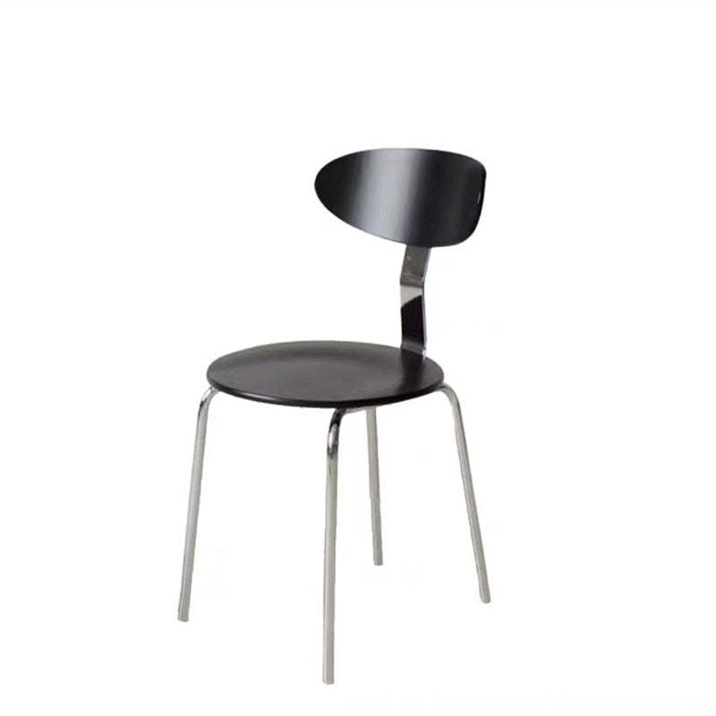 Nordic Wood Steel Round Dining Chair