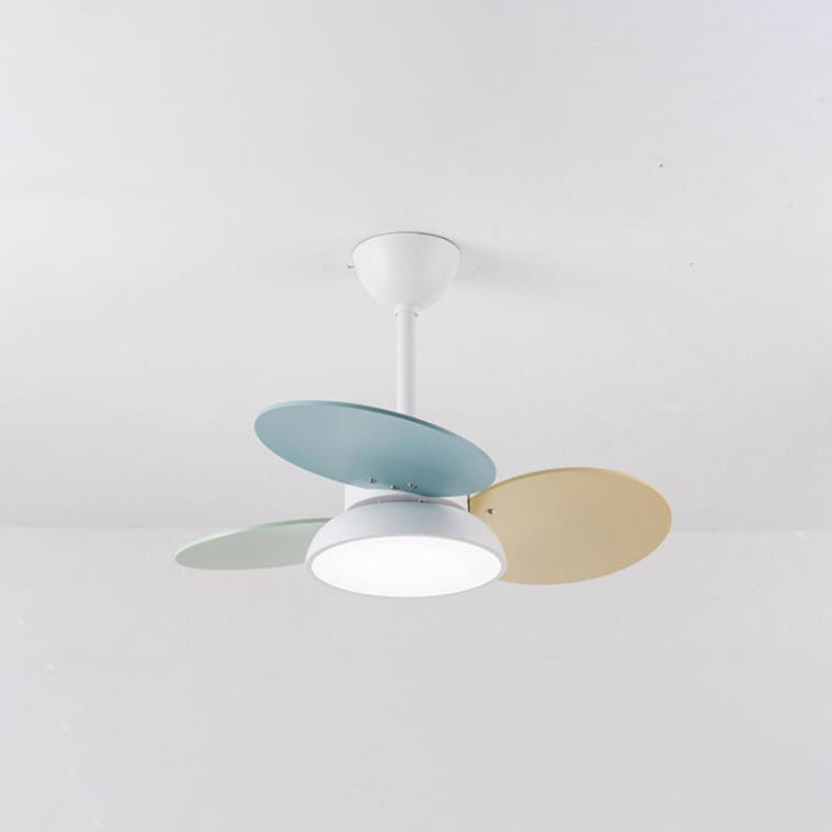Simple Colorful Fan Leaf Kids Fan Light
