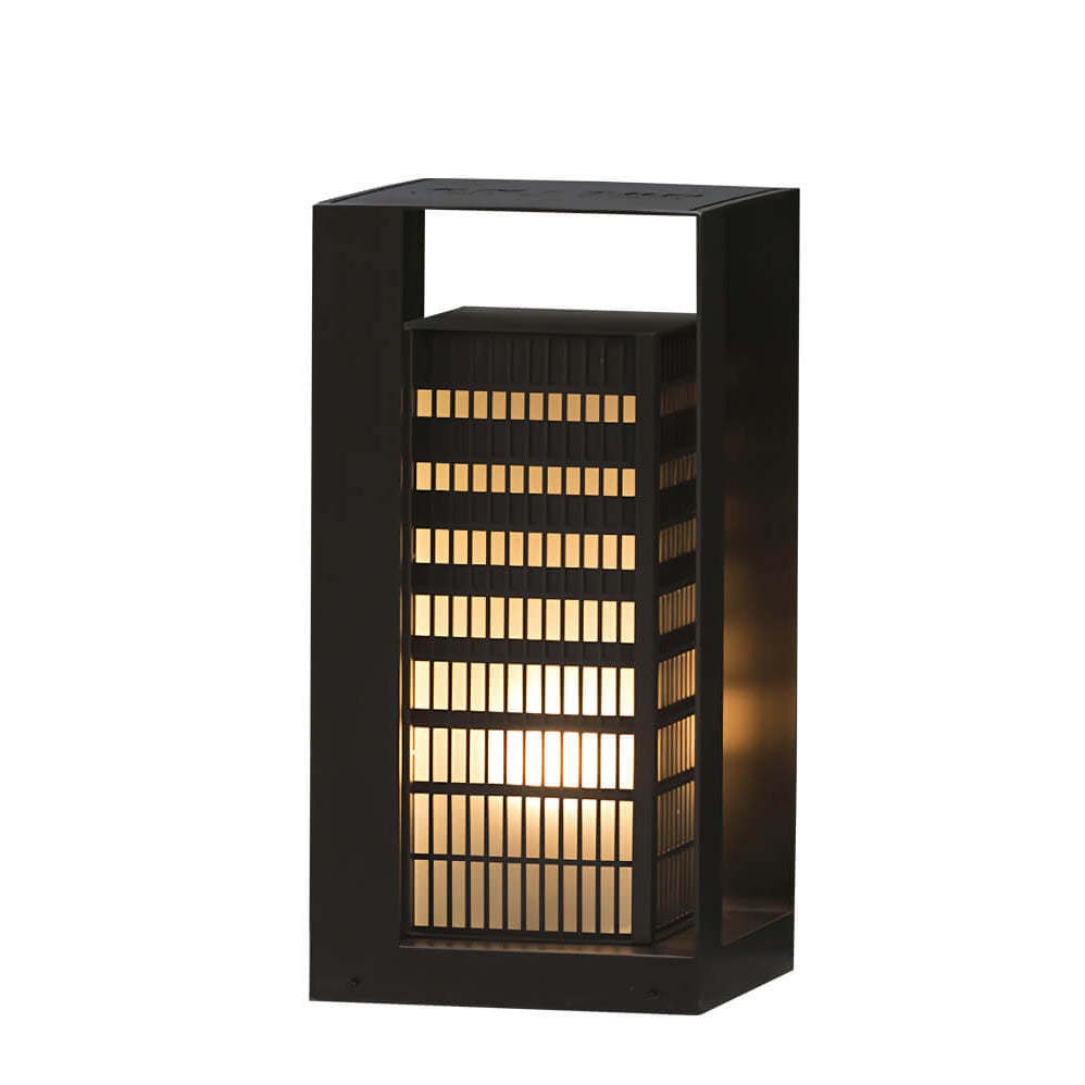 Solar Metal Square Outdoor LED Patio Floor Lamp