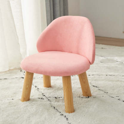 Nordic Fabric Round Entryway Footstool — Pink
