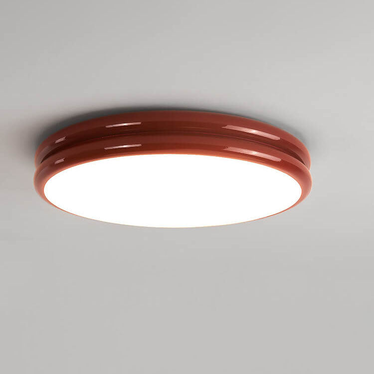 Modern Kids Wrought Iron Round LED Flush Mount Light