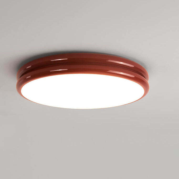 Modern Kids Wrought Iron Round LED Flush Mount Light