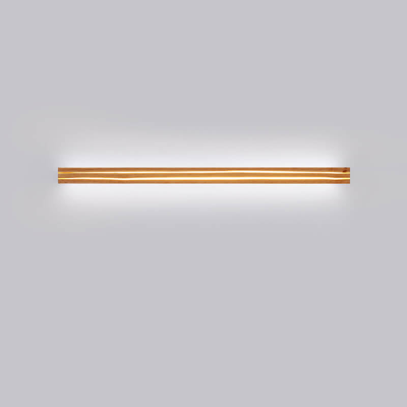 Japanese Wabi-Sabi Modern Linear Wood LED Sconce