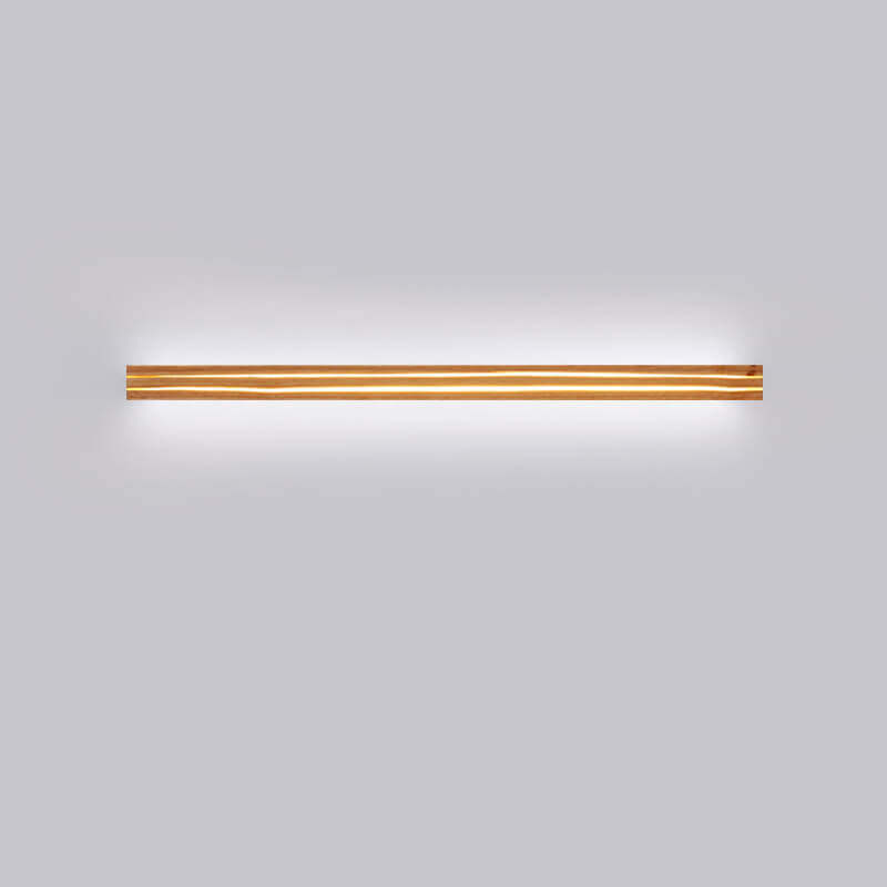 Japanese Wabi-Sabi Modern Linear Wood LED Sconce