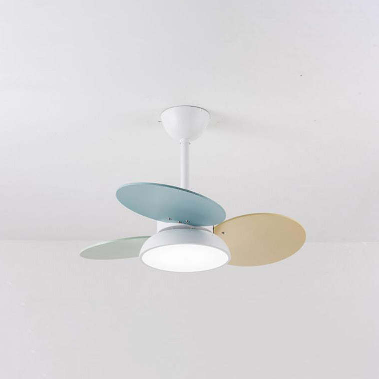 Simple Colorful Fan Leaf Kids Fan Light