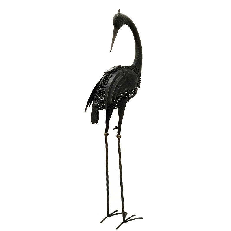 Animal crane iron resin wood landscape lighting for garden