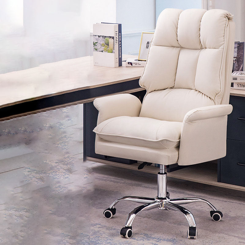 Minimalist PU Leather Steel Desk Chair - Nf