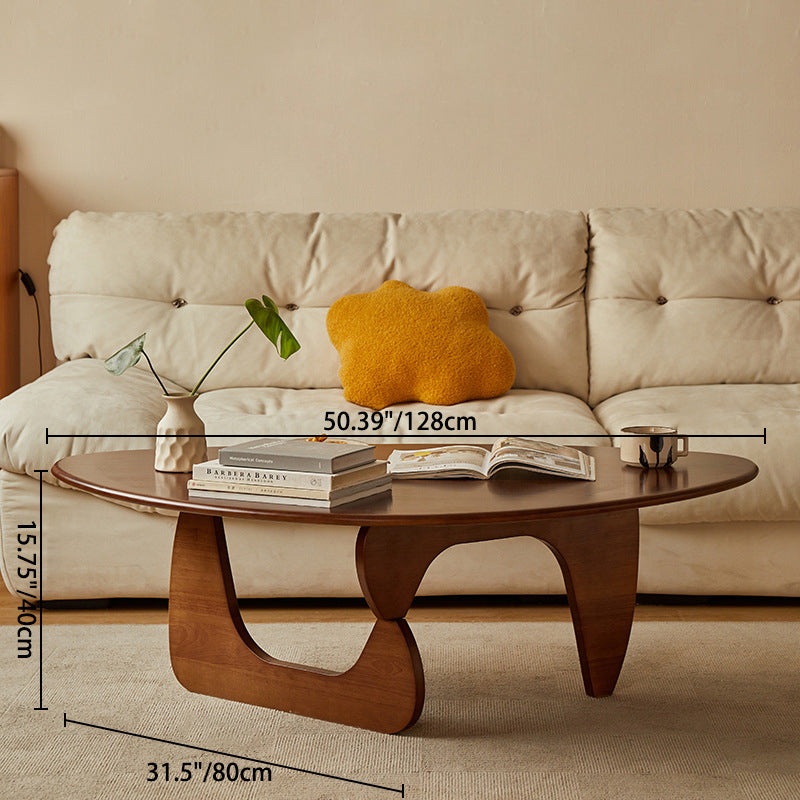 Vintage Triangle Solid Wood Coffee Table — Original Wood Color