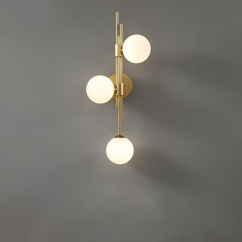Minimalist orb gray wall sconces — Right / Dark Green & Transparent / 110V-120V (US/CA