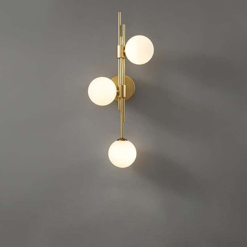 Minimalist orb gray wall sconces — Right / Dark Green & Transparent / 110V-120V (US/CA