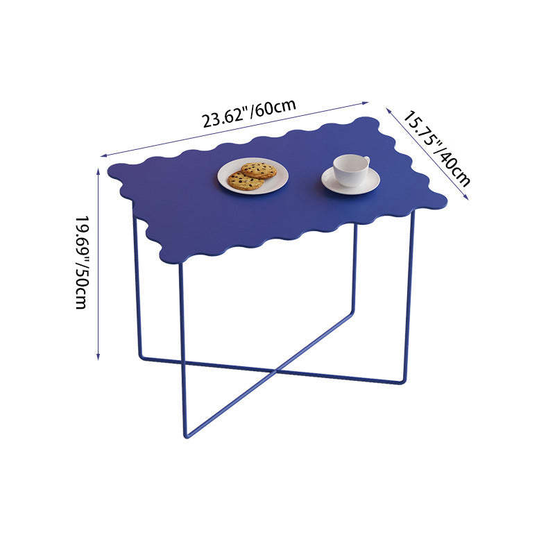 Contemporary Square Wave Iron Coffee Table