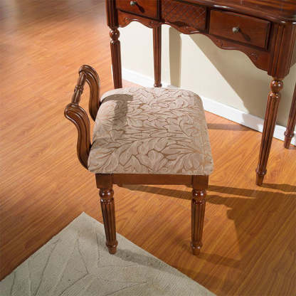 European Tufted Leather Low Back Vanity Stool