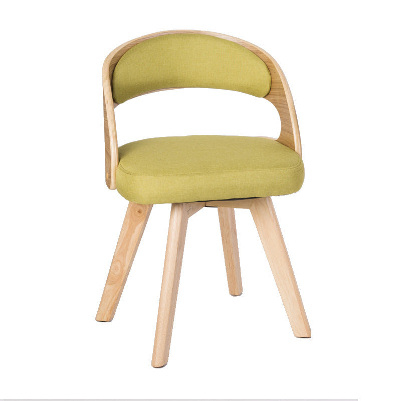 Minimalist Fabric Wood Dining Chair