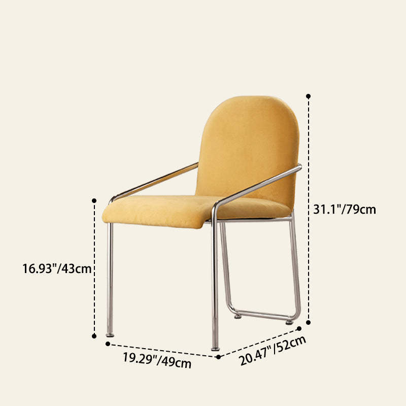 Nordic Velvet Steel Armchair