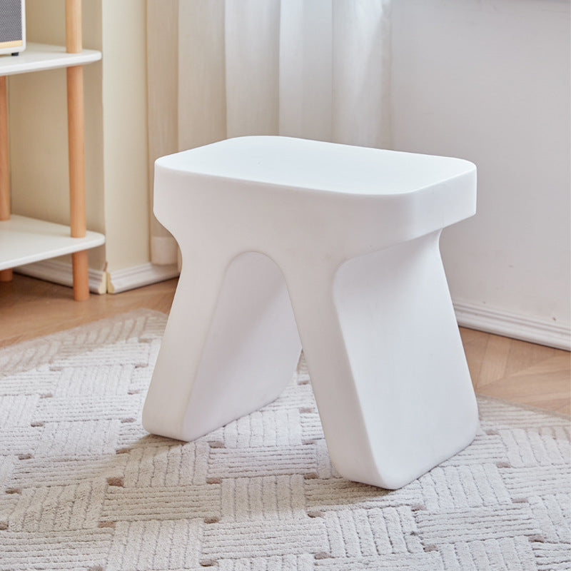 Minimalist Rectangular Plastic Stool