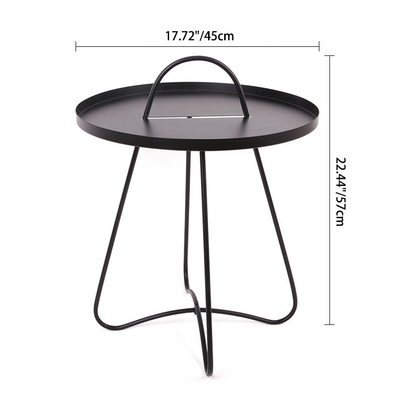 Minimalist Round Metal Coffee Table