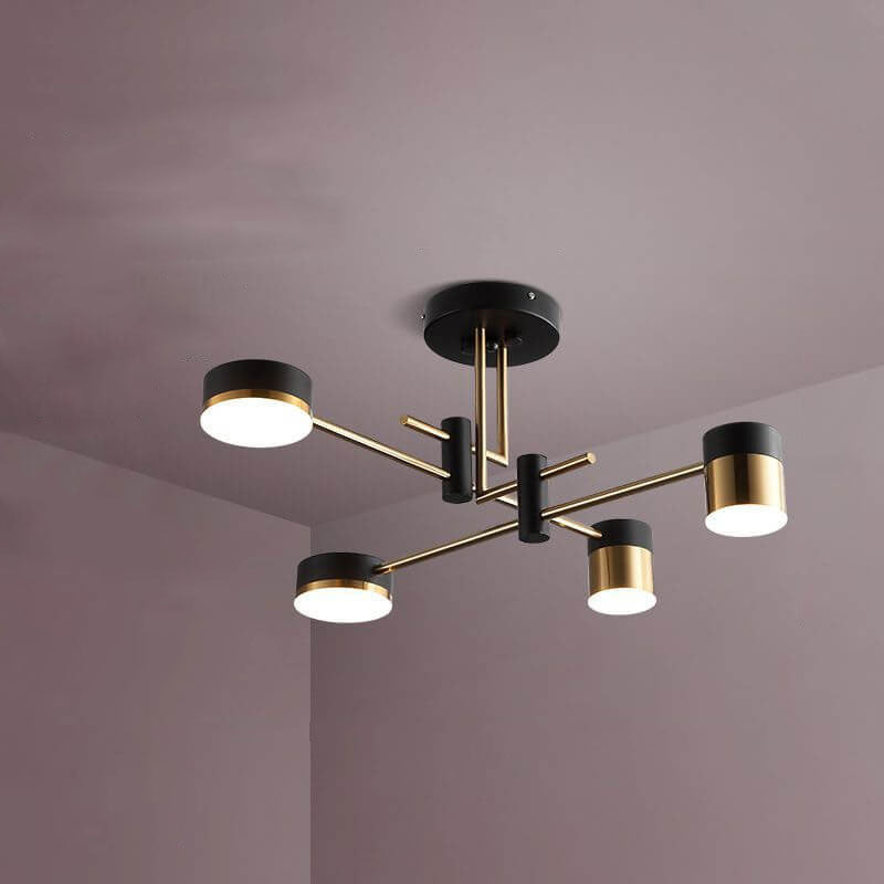 Minimalist Black Gold Balanced Ceiling Light