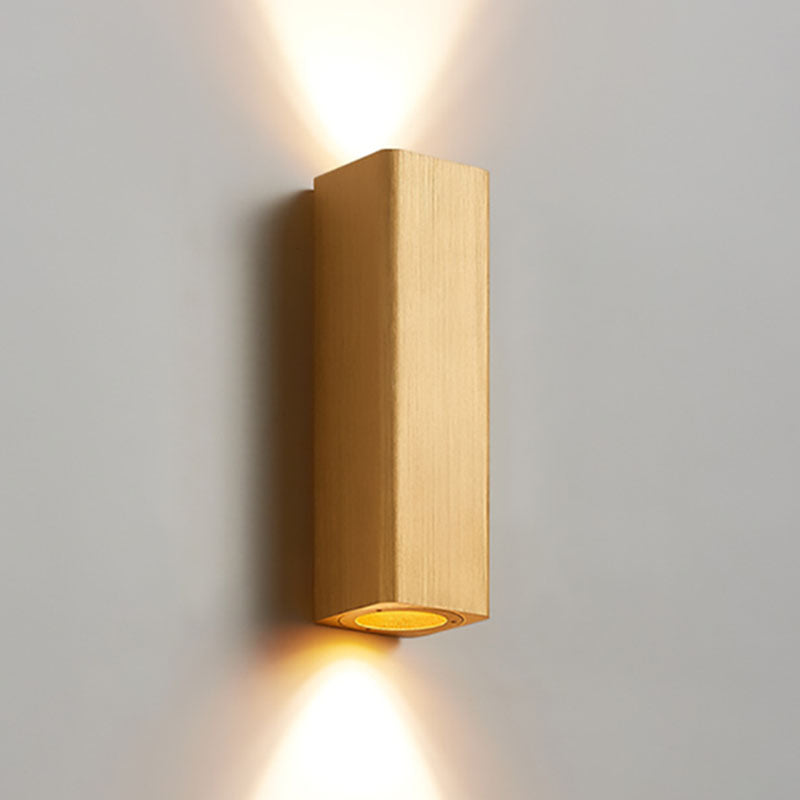 Nordic Brushed Aluminum Rectangular LED Wall Sconce