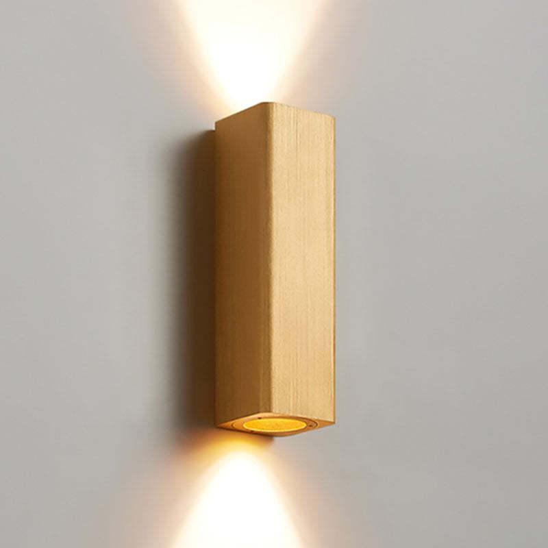 Nordic Brushed Aluminum Rectangular LED Wall Sconce