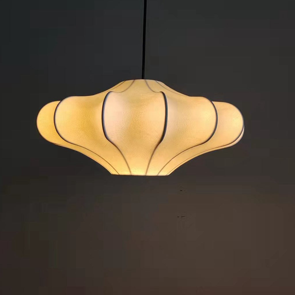 Nordic Wrought Silk Lantern Pendant Light