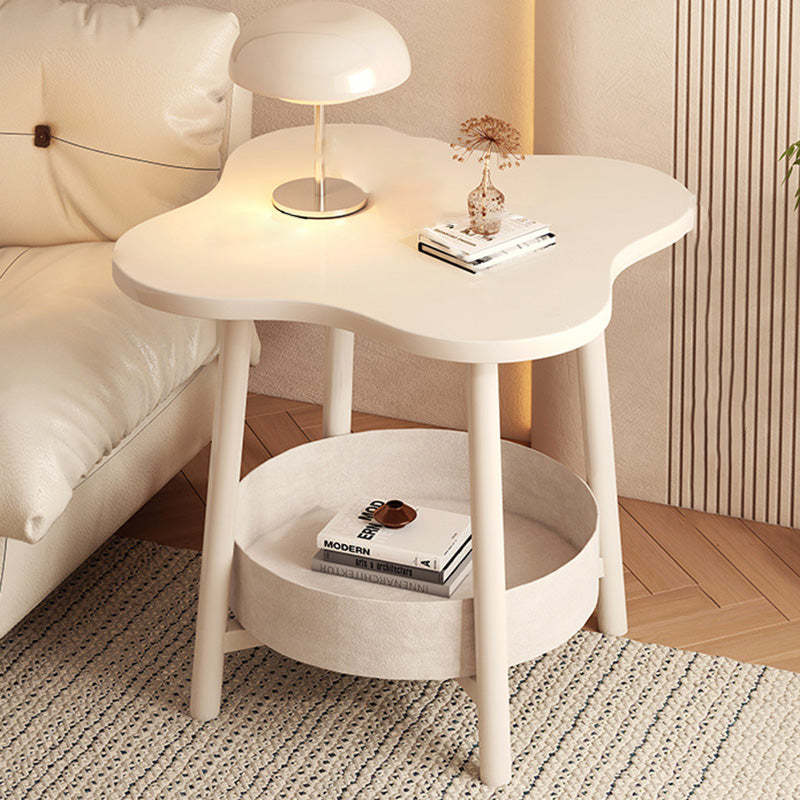 Floral Clover Iron Basket End Table