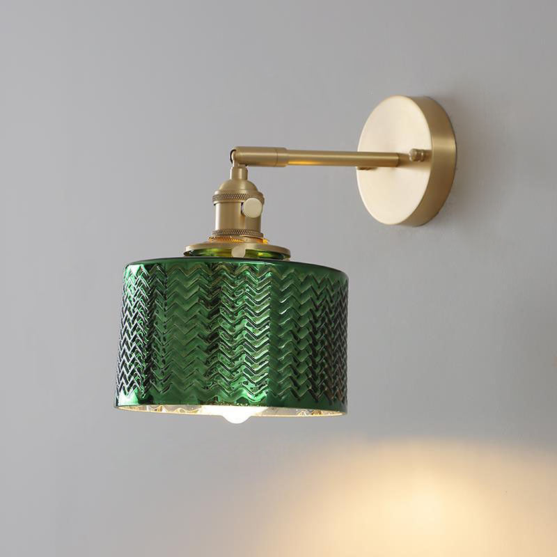 Nordic Minimalist Brass Cylinder Sconce