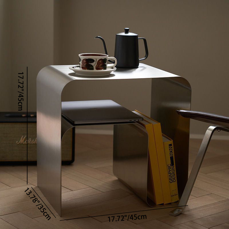 Minimalist Curved Steel Side Table