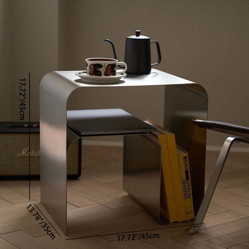 Minimalist Curved Steel Side Table
