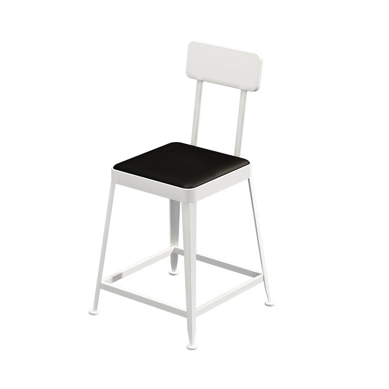 Minimalist Leather Iron Bar Stool