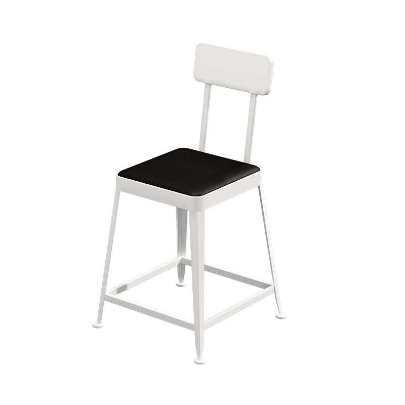 Minimalist Leather Iron Bar Stool
