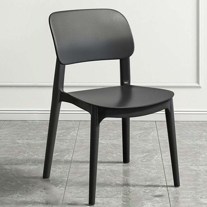 Nordic Macaron Stackable Dining Chair — Black