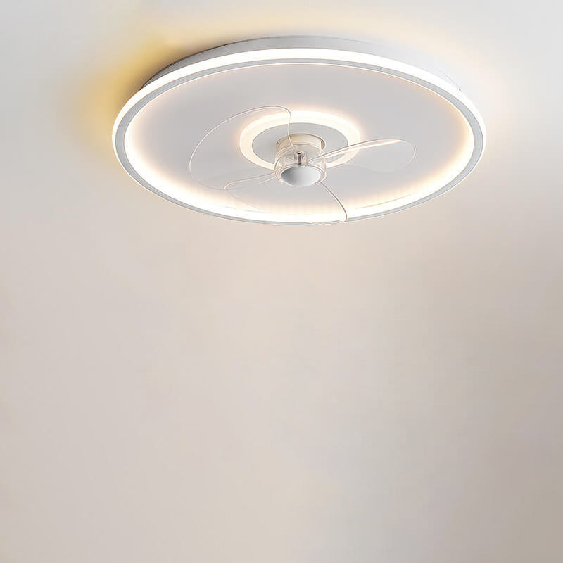 Blue modern round ceiling fans — Fix Direction Fan / Brushed Gold / 110V-120V (US/CA)