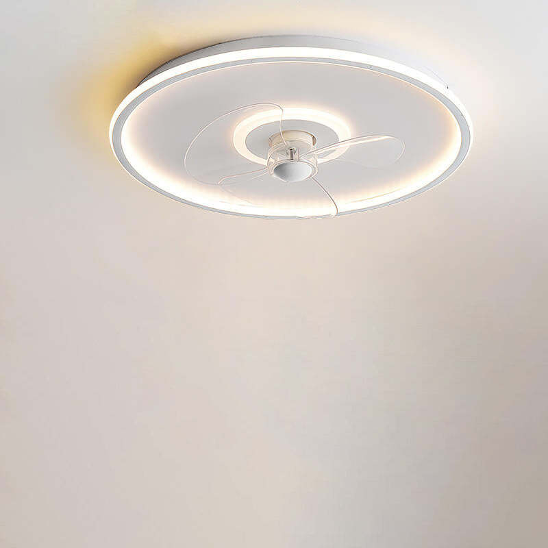 Modern Acrylic Round Minimalist LED Flush Mount Fan Light