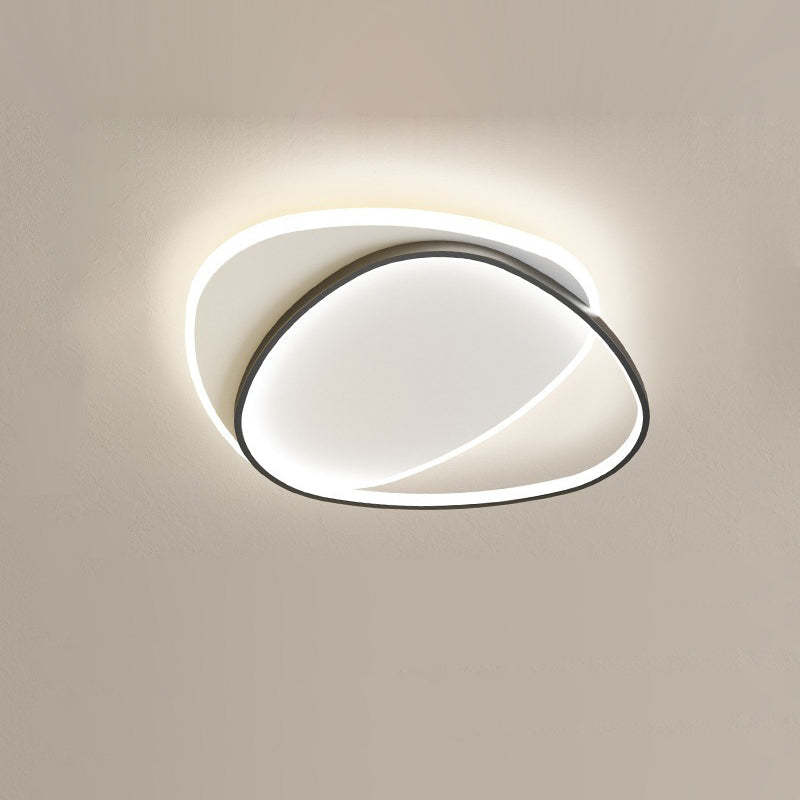 Minimalist Triangle Oval Acrylic Iron LED Flush Mount Light