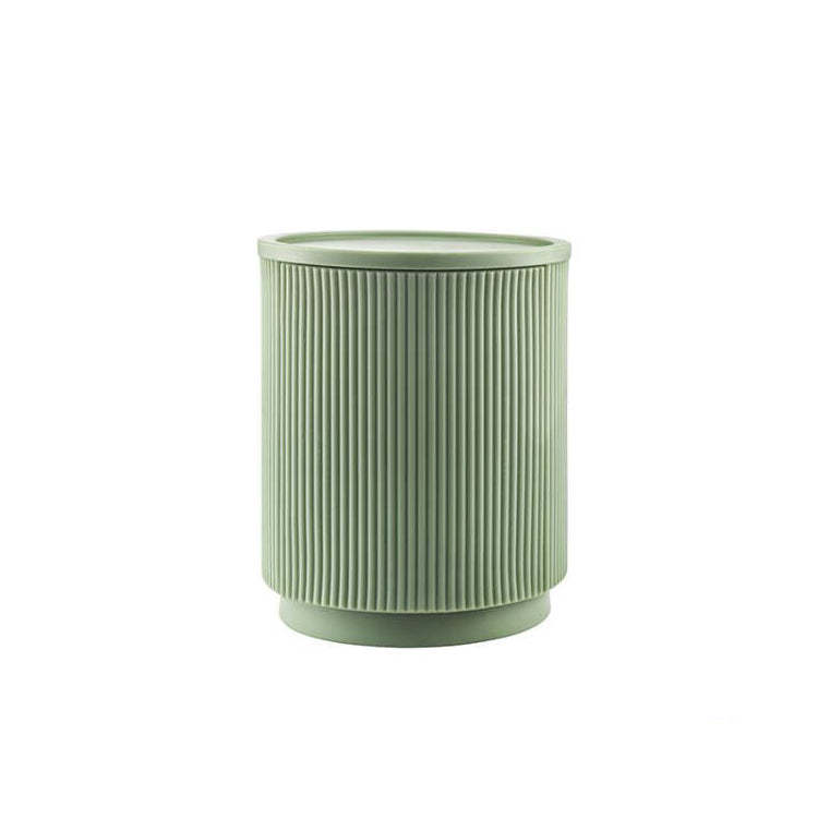 Lighom cylinder glass nightstands for bedroom — Light Green