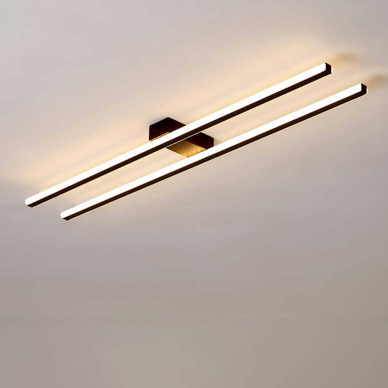 Minimalist Dual Straight-Line Ceiling Light